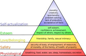 Maslow's Hierarchy of Needs, via Wikipedia